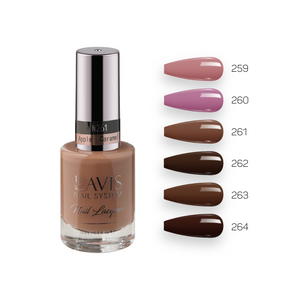 Lavis Nail Lacquer Fall Winter Set N4 (6 colors): 259, 260, 261, 262, 263, 264 by LAVIS NAILS sold by DTK Nail Supply