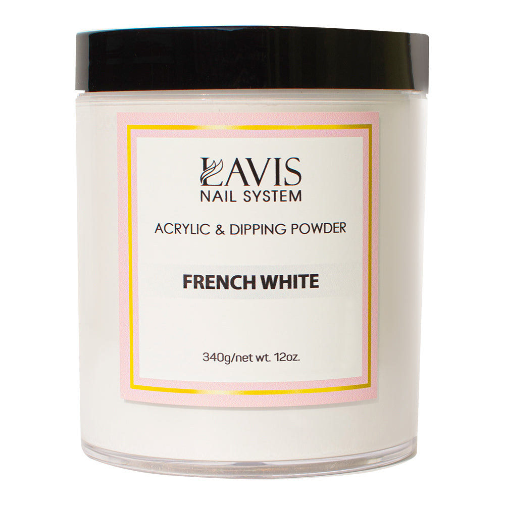 LAVIS - French White - 12 oz by LAVIS NAILS sold by DTK Nail Supply