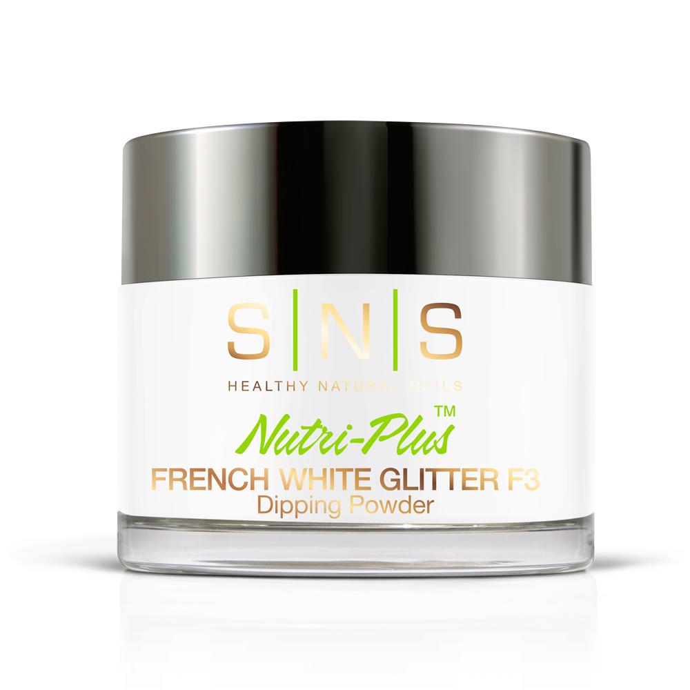SNS French White Glitter F3 Dipping Powder Pink & White - 2 oz by SNS sold by DTK Nail Supply