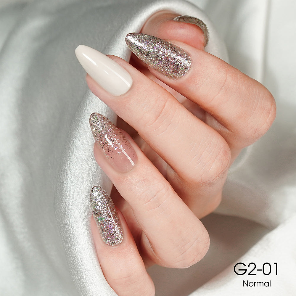 LAVIS Glitter G02 - 01 - Gel Polish 0.5 oz - Pillow Talk Collection by LAVIS NAILS sold by DTK Nail Supply