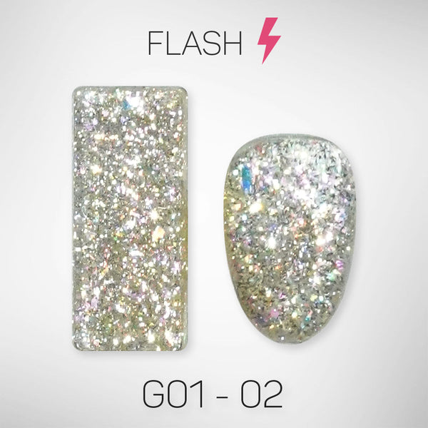 LAVIS Glitter G01 - 02 - Gel Polish 0.5 oz - Galaxy Collection by LAVIS NAILS sold by DTK Nail Supply