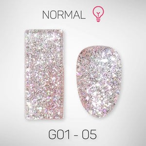 LAVIS Glitter G01 - 05 - Gel Polish 0.5 oz - Galaxy Collection by LAVIS NAILS sold by DTK Nail Supply