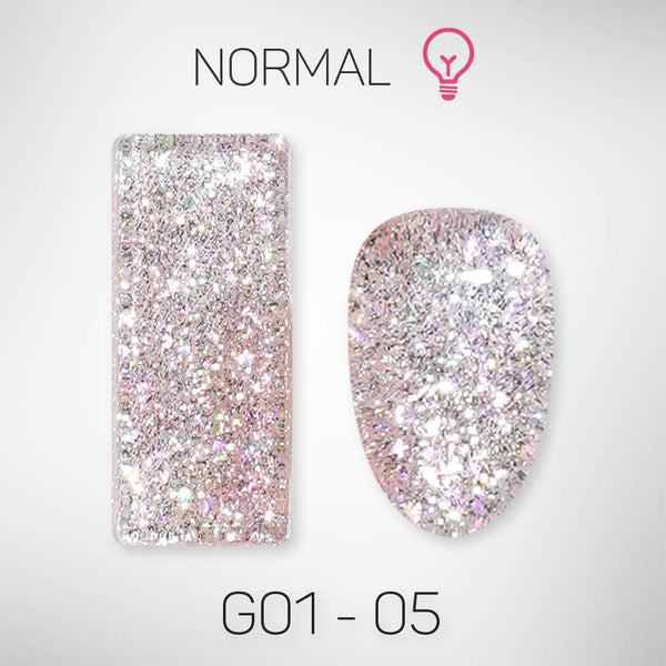 LAVIS Glitter G01 - 05 - Gel Polish 0.5 oz - Galaxy Collection by LAVIS NAILS sold by DTK Nail Supply