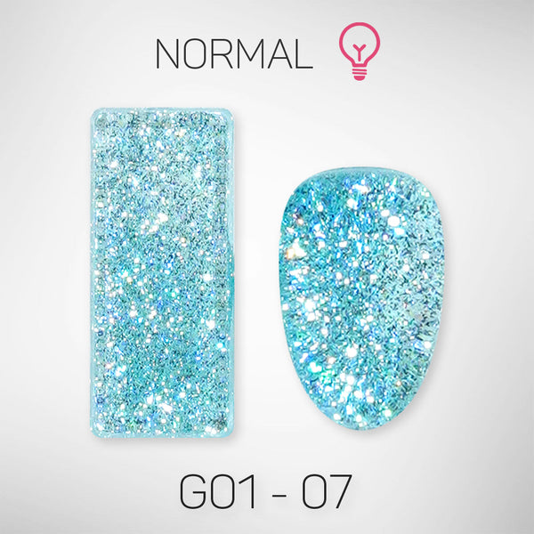 LAVIS Glitter G01 - 07 - Gel Polish 0.5 oz - Galaxy Collection by LAVIS NAILS sold by DTK Nail Supply