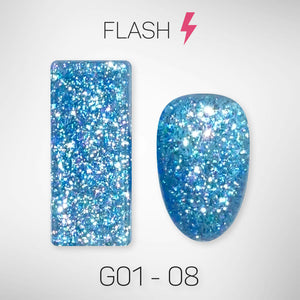 LAVIS Glitter G01 - 08 - Gel Polish 0.5 oz - Galaxy Collection by LAVIS NAILS sold by DTK Nail Supply