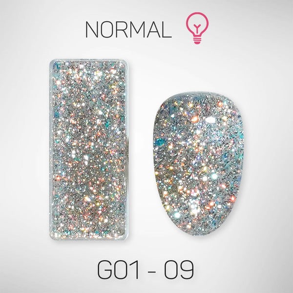 LAVIS Glitter G01 - 09 - Gel Polish 0.5 oz - Galaxy Collection by LAVIS NAILS sold by DTK Nail Supply