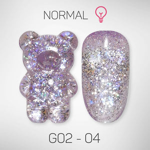 LAVIS Glitter G02 - 04 - Gel Polish 0.5 oz - Pillow Talk Collection by LAVIS NAILS sold by DTK Nail Supply