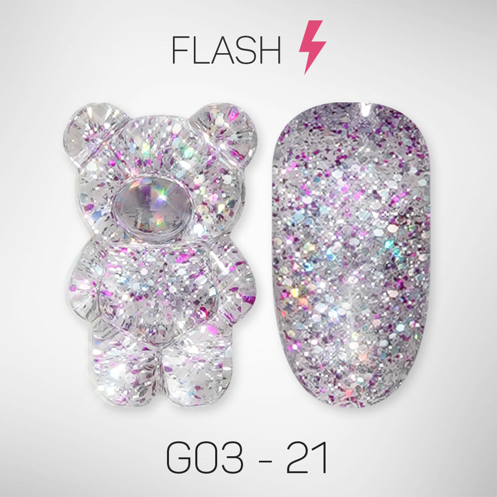 LAVIS Glitter G03 - 21 - Gel Polish 0.5 oz - Barbie Collection by LAVIS NAILS sold by DTK Nail Supply