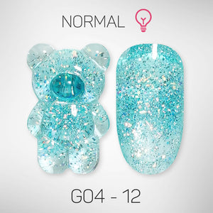 LAVIS Glitter G04 - 12 - Gel Polish 0.5 oz - Couture Collection by LAVIS NAILS sold by DTK Nail Supply