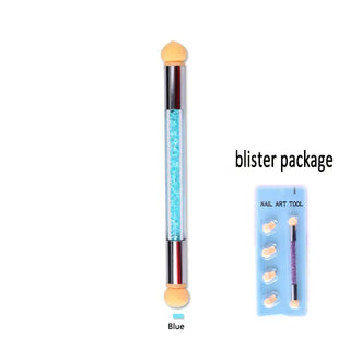 Blue Two-Headed Sponge Pen Set With Extra 4 Replaceable Head by OTHER sold by DTK Nail Supply