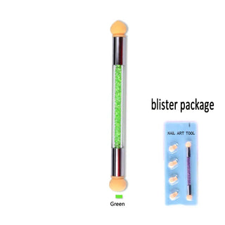 Green Two-Headed Sponge Pen Set With Extra 4 Replaceable Head by OTHER sold by DTK Nail Supply