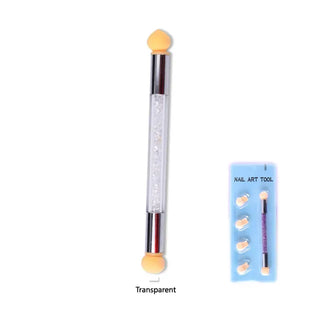 White Two-Headed Sponge Pen Set With Extra 4 Replaceable Head by OTHER sold by DTK Nail Supply