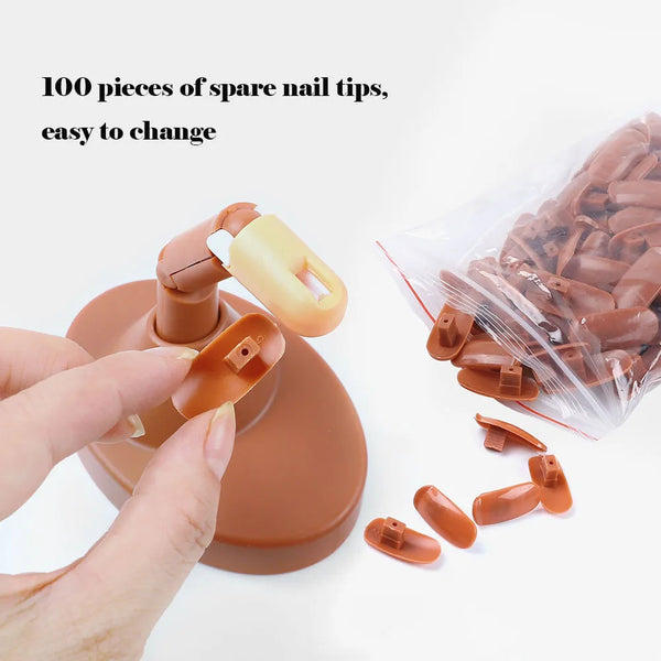 Brown Mechanical False Finger - With Base by OTHER sold by DTK Nail Supply