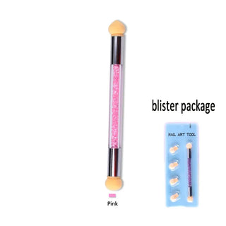 Pink Two-Headed Sponge Pen Set With Extra 4 Replaceable Head by OTHER sold by DTK Nail Supply
