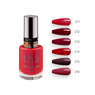  Lavis Nail Lacquer Holiday Fall Set N4 (6 colors): 211, 212, 213, 214, 215, 216 by LAVIS NAILS sold by DTK Nail Supply