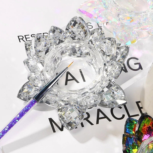 Crystal Lotus Flower Dappen Dish - Silver #1 by Other sold by DTK Nail Supply