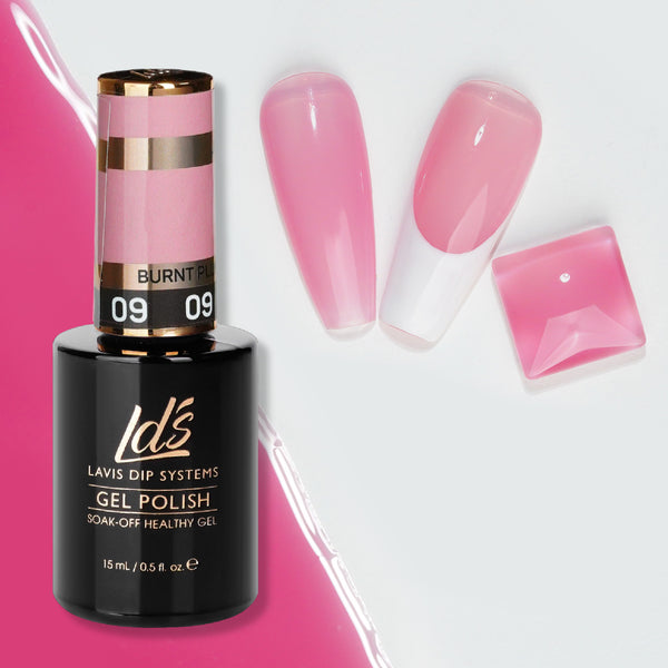Jelly Gel Polish Colors - LDS 09 Burnt Plum - Nude Collection by LDS sold by DTK Nail Supply