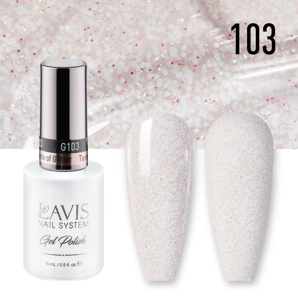 Lavis Gel Polish 103 - Taste of Glitter by LAVIS NAILS sold by DTK Nail Supply