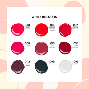 WINE OBSESSION - Lavis Holiday Nail Lacquer Collection: 012; 016; 027; 031; 042; 058; 061; 091; 092 by LAVIS NAILS sold by DTK Nail Supply
