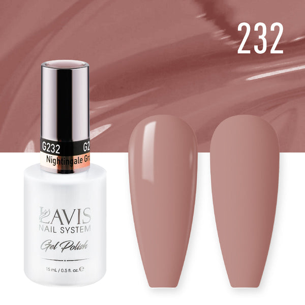 Lavis Gel Polish 232 - Taupe Colors - Nightingale Gray by LAVIS NAILS sold by DTK Nail Supply