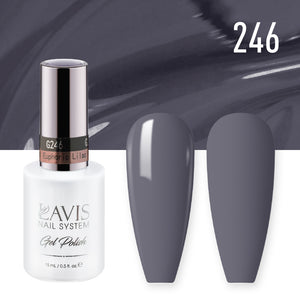 Lavis Gel Nail Polish Duo - 246 Gray Colors - Euphoric Lilac by LAVIS NAILS sold by DTK Nail Supply