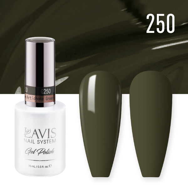 Lavis Gel Polish 250 - Moss Colors - Artichoke Green by LAVIS NAILS sold by DTK Nail Supply