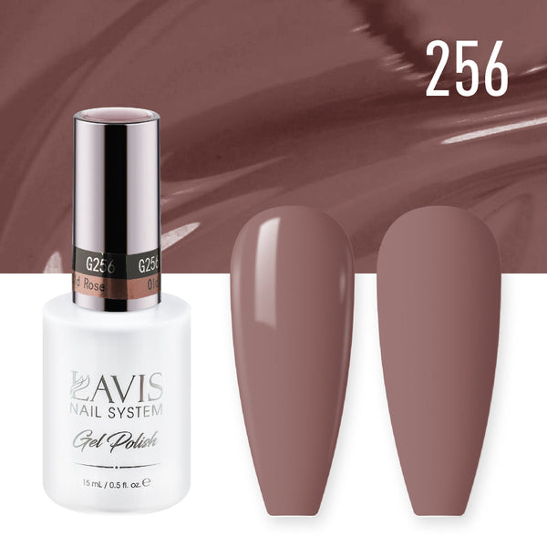 Lavis Gel Polish 256 - Vintage Rose Colors - Old Rose by LAVIS NAILS sold by DTK Nail Supply