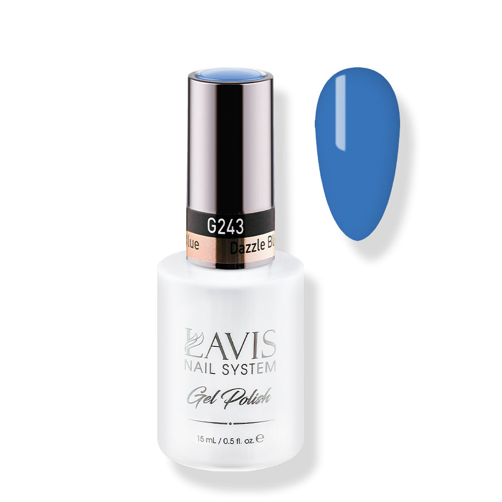 Lavis Gel Polish 243 (Ver 2) - Blue Colors - Dazzle Blue by LAVIS NAILS sold by DTK Nail Supply