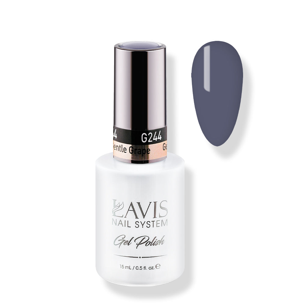 Lavis Gel Polish 244 (Ver 2) - Gray Colors - Gentle Grape by LAVIS NAILS sold by DTK Nail Supply