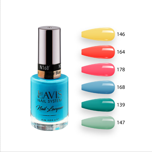 Lavis Nail Lacquer Summer Set N1 (6 colors): 146, 164, 178, 168, 139, 147 by LAVIS NAILS sold by DTK Nail Supply