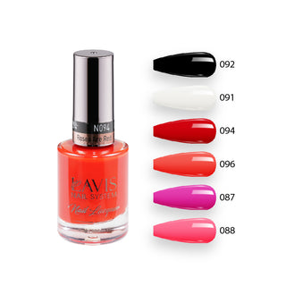  Lavis Nail Lacquer Summer Set N2 (6 colors): 088, 087, 091, 092, 094, 096 by LAVIS NAILS sold by DTK Nail Supply