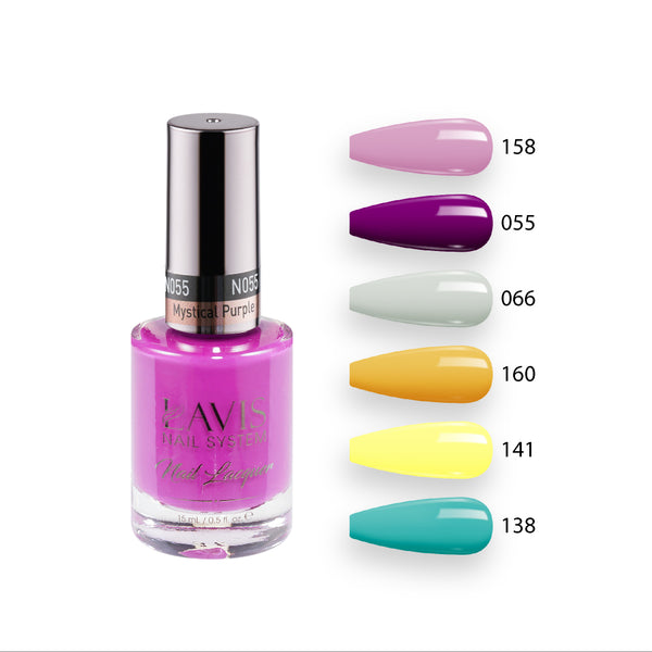 Lavis Nail Lacquer Summer Set N6 (6 colors): 158, 055, 066, 160, 141, 138 by LAVIS NAILS sold by DTK Nail Supply