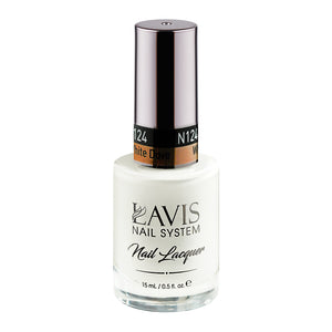 LAVIS Nail Lacquer - 124 White Dove - 0.5oz by LAVIS NAILS sold by DTK Nail Supply