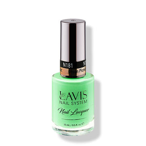 LAVIS Nail Lacquer - 181 Green Picnic - 0.5oz by LAVIS NAILS sold by DTK Nail Supply