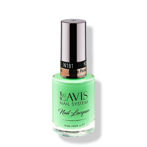 LAVIS Nail Lacquer - 181 Green Picnic - 0.5oz by LAVIS NAILS sold by DTK Nail Supply