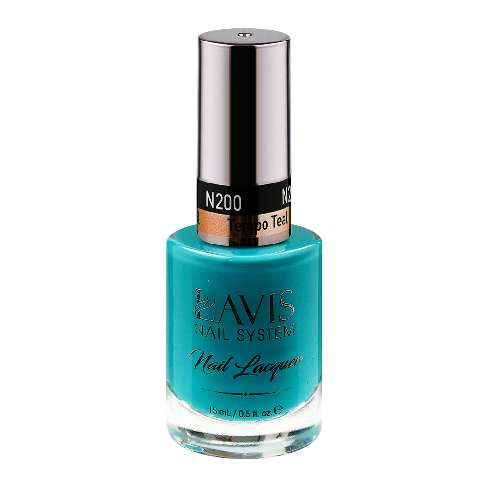 LAVIS Nail Lacquer - 200 Tempo Teal - 0.5oz by LAVIS NAILS sold by DTK Nail Supply