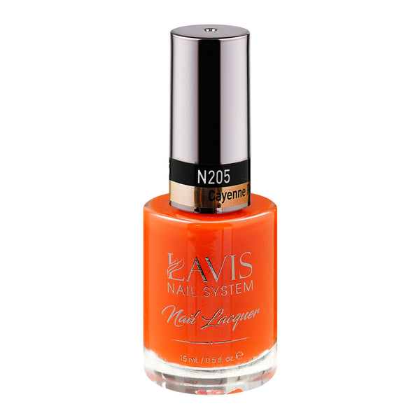 LAVIS Nail Lacquer - 205 Cayenne Pepper - 0.5oz by LAVIS NAILS sold by DTK Nail Supply