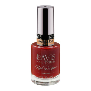 LAVIS Nail Lacquer - 212 Luxurious Red - 0.5oz by LAVIS NAILS sold by DTK Nail Supply