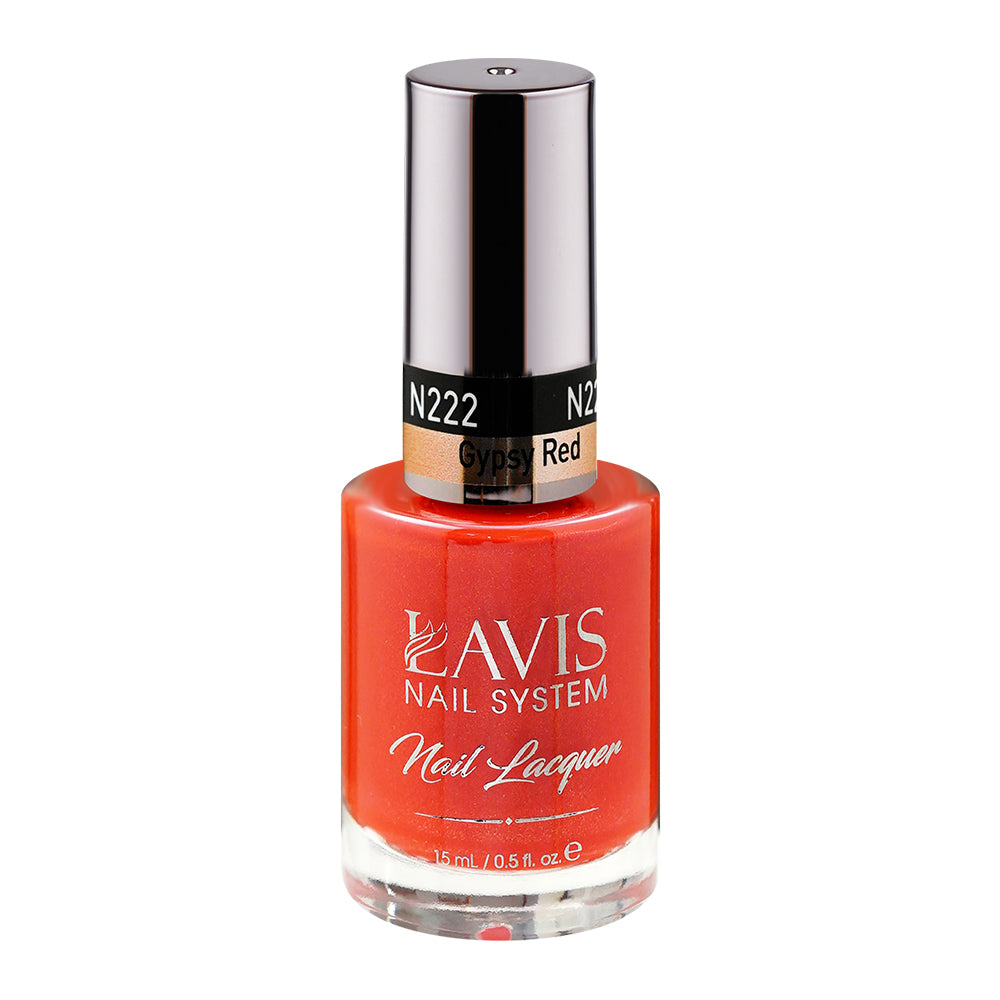 LAVIS Nail Lacquer - 222 Gypsy Red - 0.5oz by LAVIS NAILS sold by DTK Nail Supply