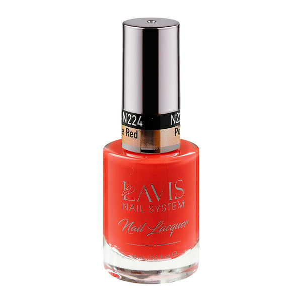 LAVIS Nail Lacquer - 224 Pomegranate Red - 0.5oz by LAVIS NAILS sold by DTK Nail Supply