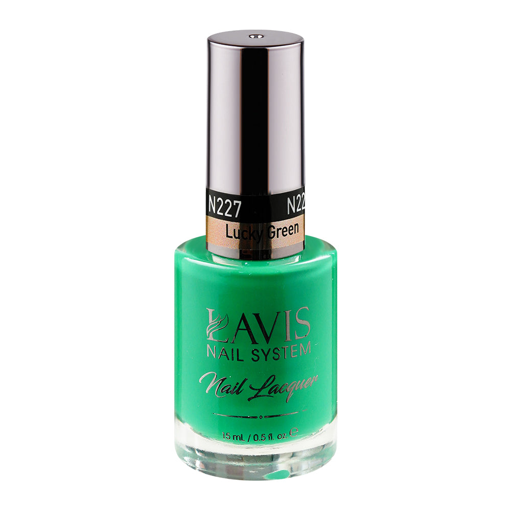 LAVIS Nail Lacquer - 227 Lucky Green - 0.5oz by LAVIS NAILS sold by DTK Nail Supply