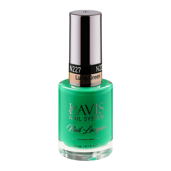 LAVIS Nail Lacquer - 227 Lucky Green - 0.5oz by LAVIS NAILS sold by DTK Nail Supply
