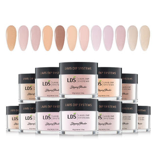 LDS Nude Collection 1.5oz/ea - 049, 050, 051, 052, 053, 054, 055, 056, 057, 058, 059, 060 by LDS sold by DTK Nail Supply