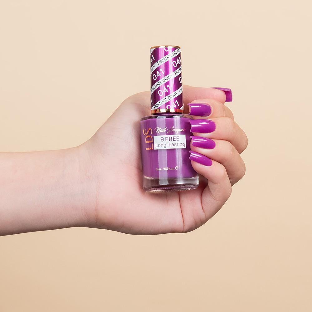 LDS 3 in 1 - 041 Perfect Plum - Dip, Gel & Lacquer Matching by LDS sold by DTK Nail Supply