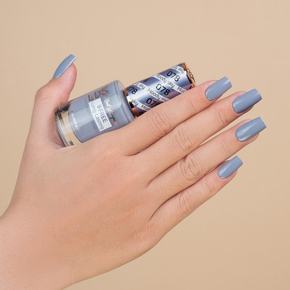 LDS 3 in 1 - 078 Moody Sky - Dip, Gel & Lacquer Matching by LDS sold by DTK Nail Supply