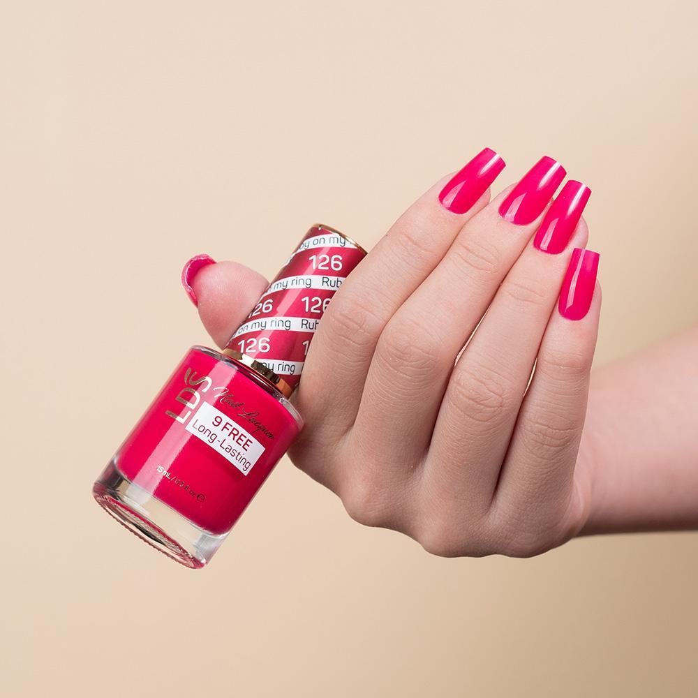 LDS 3 in 1 - 126 Ruby On My Ring - Dip, Gel & Lacquer Matching by LDS sold by DTK Nail Supply