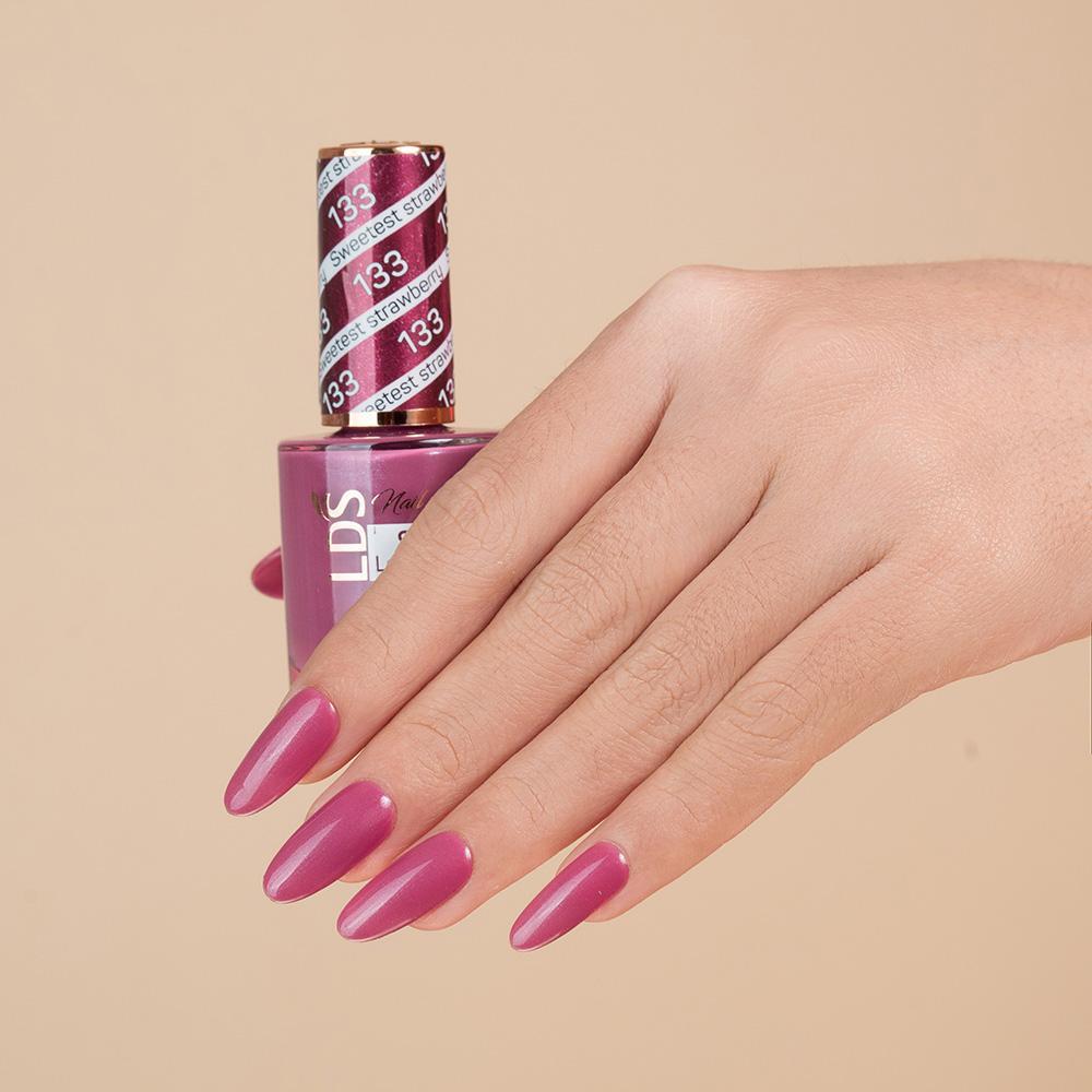 LDS 3 in 1 - 133 Sweetest Strawberry - Dip, Gel & Lacquer Matching by LDS sold by DTK Nail Supply