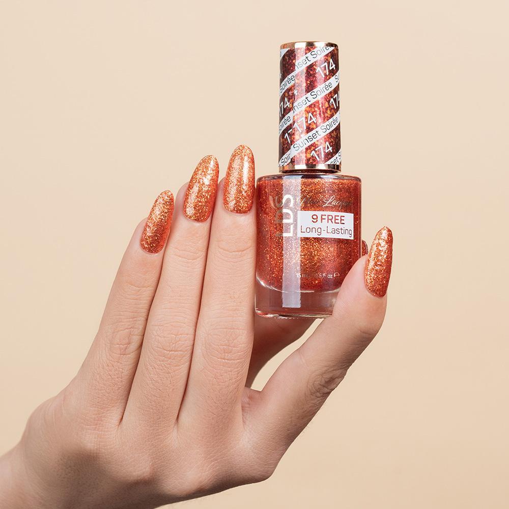 LDS 3 in 1 - 174 Sunset Soirée - Dip, Gel & Lacquer Matching by LDS sold by DTK Nail Supply