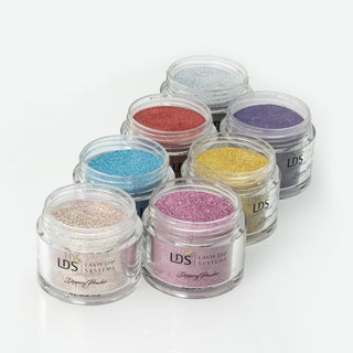  LDS Sparkle Collection 1oz/ea (07 Colors): 159, 160, 161, 162, 163, 164, 165 by LDS sold by DTK Nail Supply