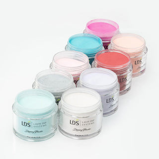  LDS Spring Collection 1oz/ea (09 Colors): 001, 002, 003, 004, 006, 023, 027, 082, 087 by LDS sold by DTK Nail Supply